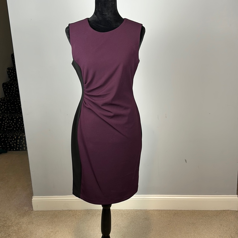 Plum and black dress